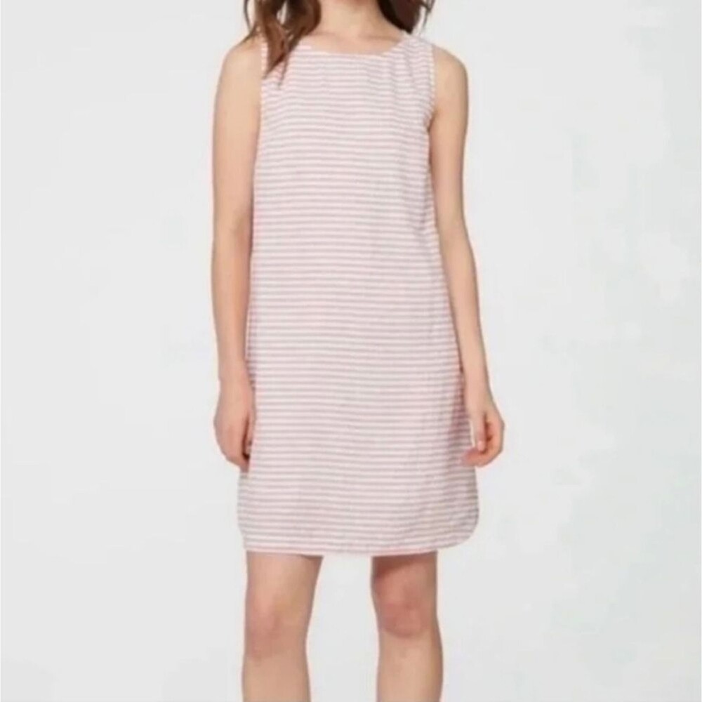 Beachlunchlounge Linen Cotton Sleeveless Dress Sz M Summer Coastal American USA